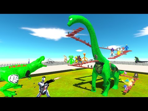 DEADLY Parkour Around HULK BRACHIOSAURUS - Animal Revolt Battle Simulator
