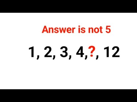 1, 2, 3, 4, ?, 12 Literally 99% could not complete this series test! Answer is not 5 #series #iqtest