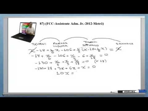 QUESTÃO 87   MATEMÁTICA  RESOLVIDA FCC