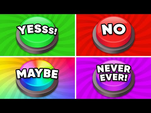 Choose One Button - YES or NO or MAYBE or NEVER! 🤔💭✅ Quiz Dino