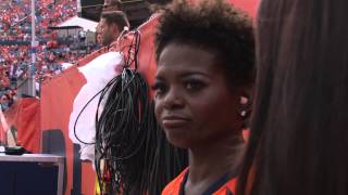 LaChanze sings the National Anthem at the Denver Broncos Home Opener