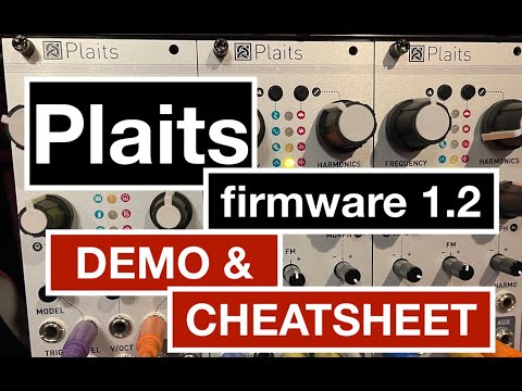 Mutable Instruments Plaits Oscillator Cheat Sheet & Demo - firmware 1.2 - Eurorack must have module!