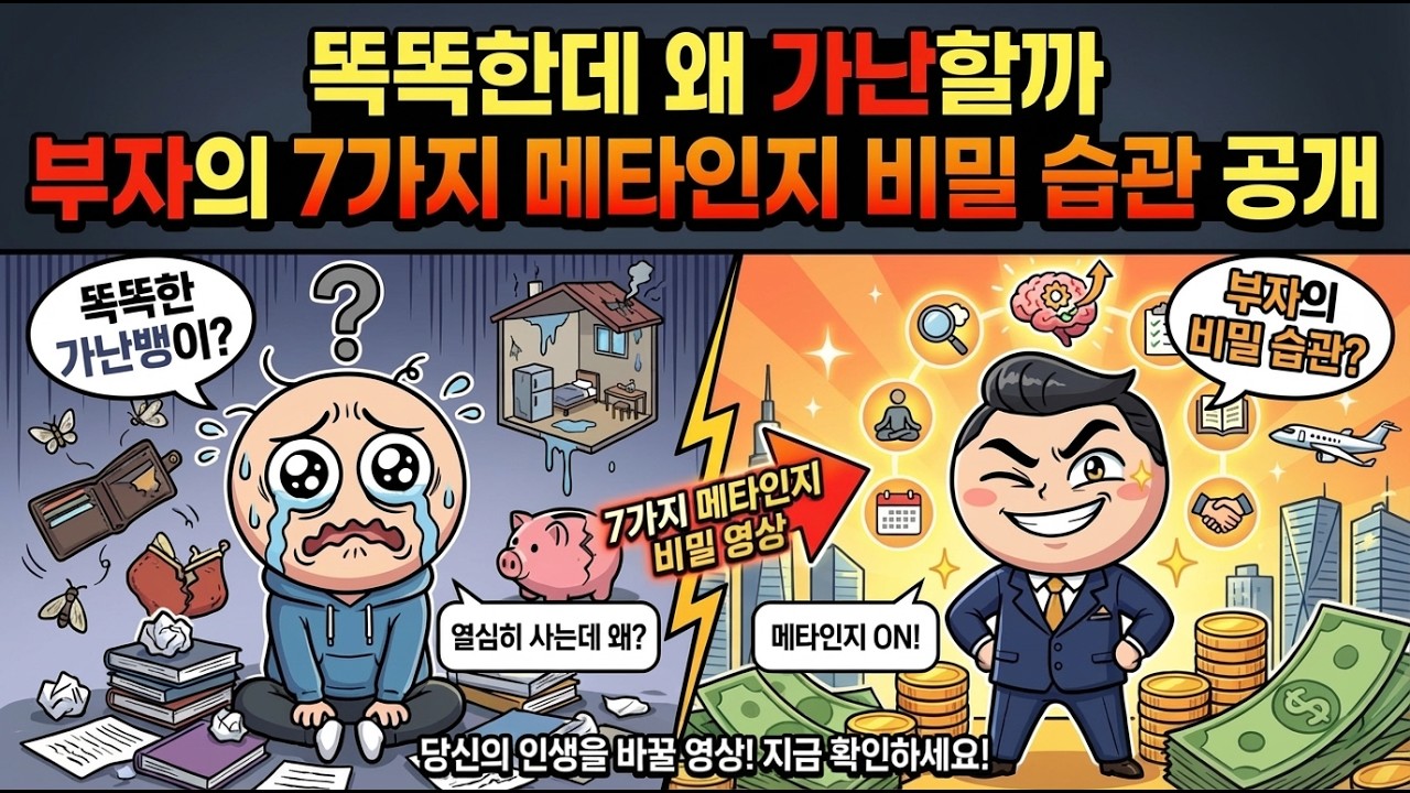 똑똑한데 왜 가난할까 | 부자들의 7가지 메타인지 비밀 습관 공개