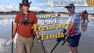 Barcking up the Beach Metal Detecting New Smyrna Beach Florida | The Detecting Duo