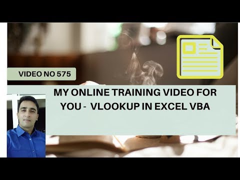 Learn Excel - Video 575 - VBA - Crack your interview - How to use Vlookup