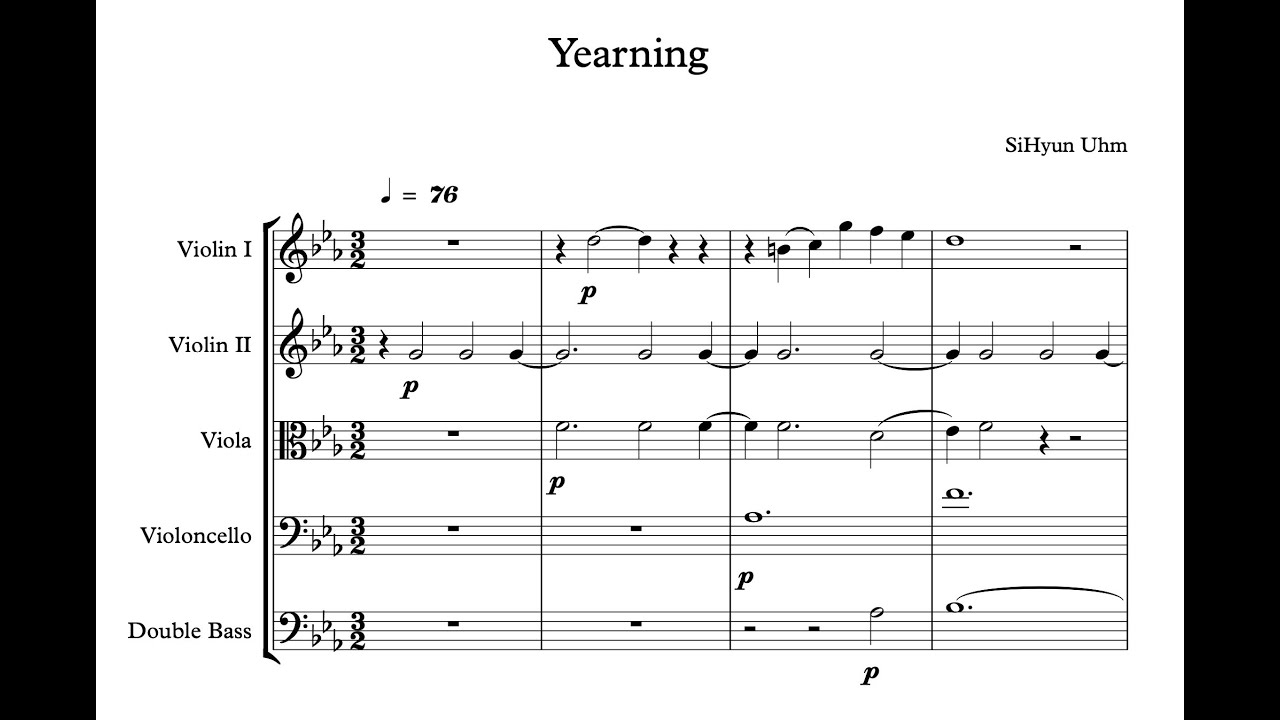 Yearning for String Orchestra (Score Follower)