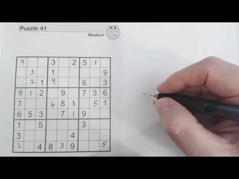 SudokuPrimer 54 - pop-quiz solving a medium puzzle