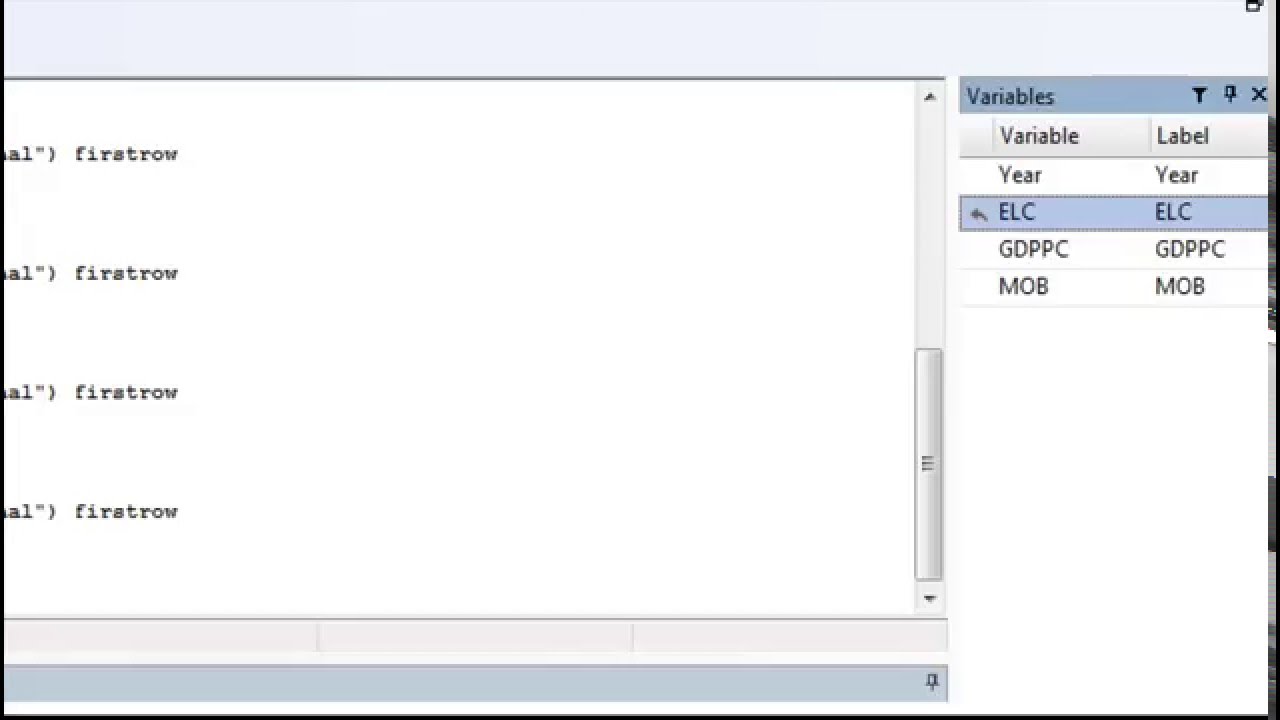 Overview of Stata interface