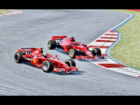 Ferrari F1 2018 vs Ferrari F1 2007 - Sepang