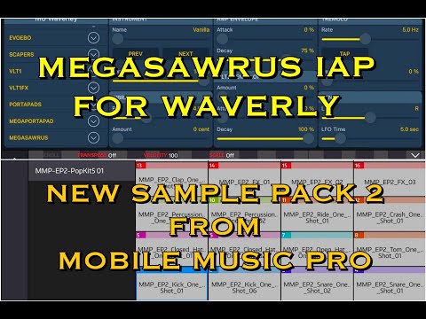 MOODUNITS - New MEGASAWRUS Instrument & Mobile Music Pro Free Sample Pack 2 - iPad Demo