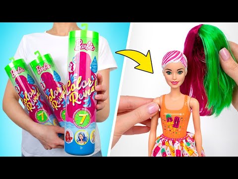 Abrindo Barbie Color Reveal | Cabelo & Maquiagem que Mudam de Cor com a Água 💇🏻‍♀️ ❤️