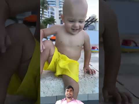 Funny Cute Baby Beach Reaction 😂😂 #funny #viral #youtubeshorts #diptichannel