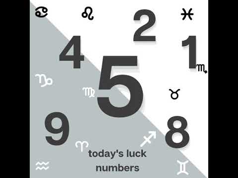 Daily Horoscope Lucky Numbers Video