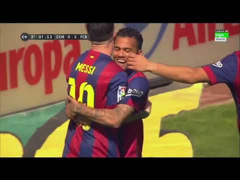 Messi 449 450 - Messi's 450th career goal to crush Cordoba LaLiga 2014-15 Week-35 Away - 86th brace