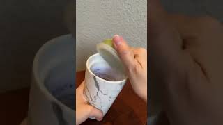 355m/12oz Marbled Double-Layer Ceramic Cup