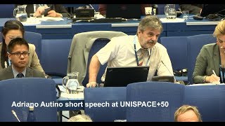 Adriano Autino Question to UNISPACE+50 - Vienna, June 19th 2018
