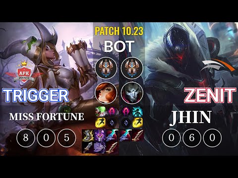 APK Trigger Miss Fortune vs HLE Zenit Jhin Bot - KR Patch 10.23