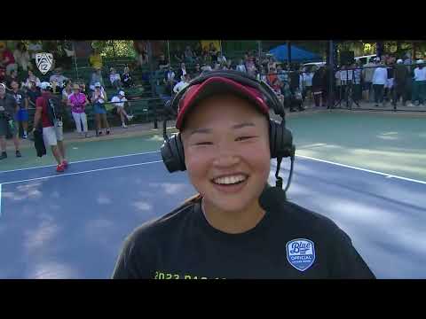 Valencia Xu reflects on Stanford’s Pac-12 Women's Tennis Championship