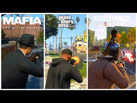 Watch Dogs Legion Vs Mafia Definitive Edition Vs GTA 5 Battle Of The Best Modern Open World Games