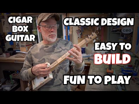 Cigar Box Guitar - Classic Design - Easy to Build !! Fun to Play!!