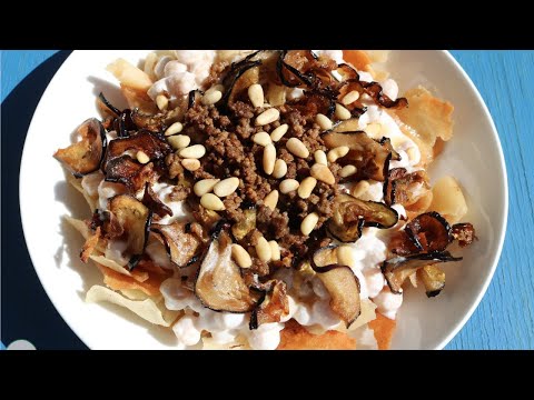 Eggplant Fatteh with Yogurt | Vegan Eggplant Recipe | Easy Dinner