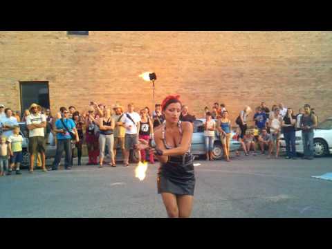 Erinda fire spinning