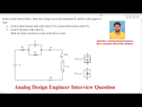 Analog Design Engineer Interview _ Intuitive analysis to plot output waveform and find time constant