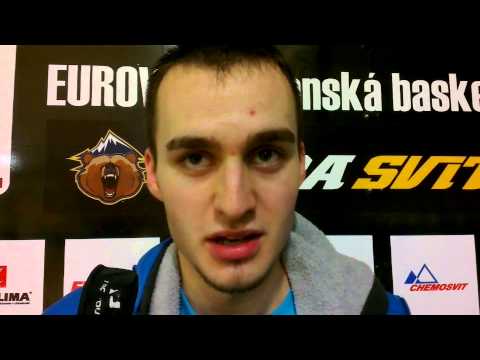 Iskra Svit - MBK SPU Nitra: pozápasové interview - Adam Samek