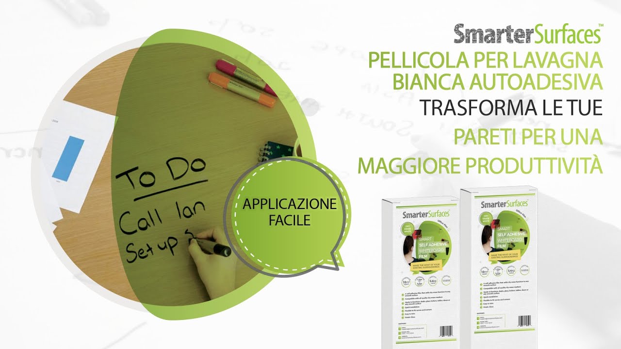 Pellicola adesiva per lavagna bianca | Reinventa il tuo ufficio