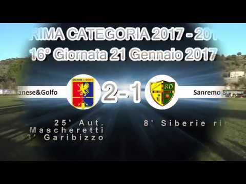 PRIMA CATEGORIA 16° Giornata Dianese&Golfo - Sanremo 80 2 - 1