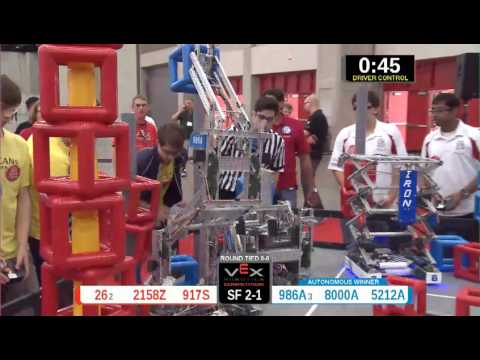 2015 VRC Arts SF2-1 - 26 2158Z 917S vs 986A 8000A 5212A - 75 to 92 - VEX Worlds 2015 - Arts Divisio