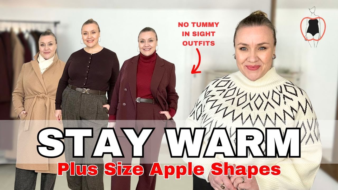 WINTER OUTFITS TO KEEP YOU WARM | Plus Size APPLE SHAPE Outfit Inspiration