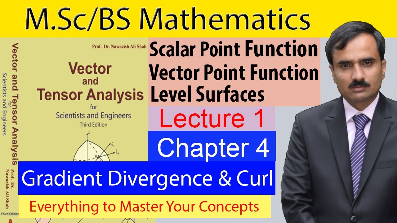 Gradient Divergence and Curl | Lecture 1 | Vector and Tensor Analysis | BS/MSc Mathematics Lectures