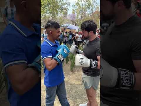 Buscando tiro en la Liga Profesional de Bellas Artes 🥊 #jcserralde #reto #boxing #mexico #entreten