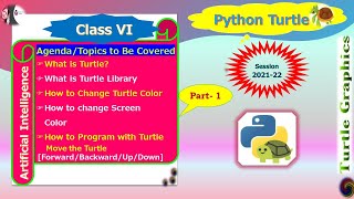 || Python Turtle || 1- Move and Rotate Python Turtle || Session 2021-22 ||