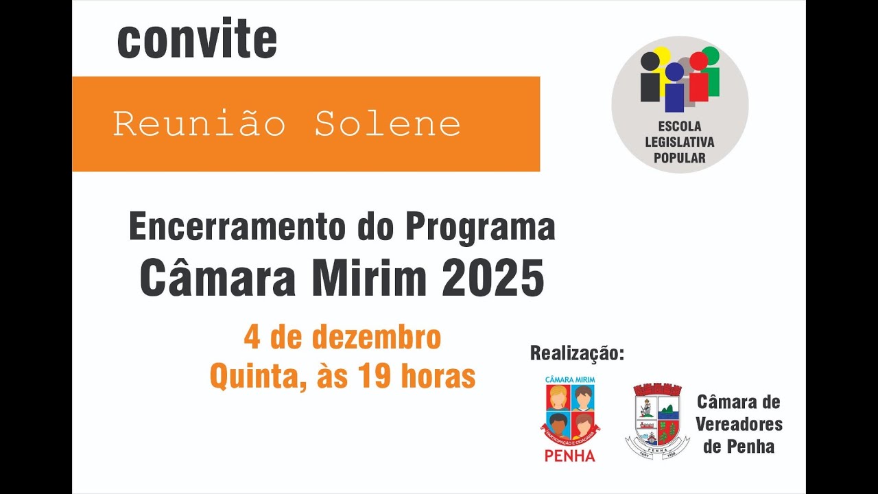 Encerramento da Câmara Mirim 2025