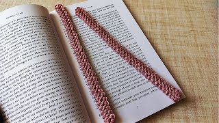 Unique crochet bookmark with macrame | Cute and simple bookmark