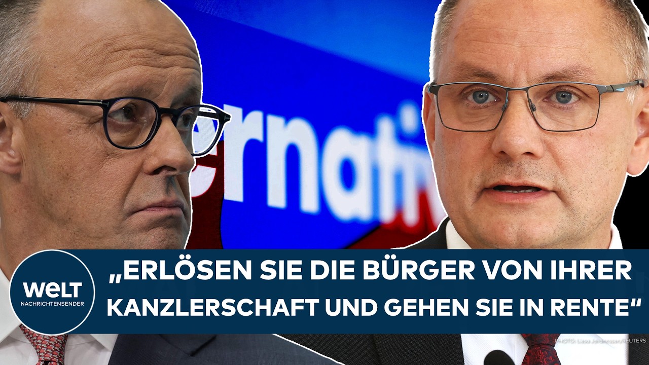 AFD ATTACKIERT MERZ: "Erlösen Sie die Bürger von ihrer Kanzlerschaft" - Chrupalla gegen Kanzler!