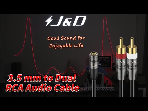 🎧 J&D 3.5mm to RCA Audio Cable – Clear Sound, Durable Design!