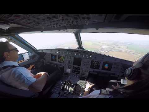 Paris LFPG Cockpit view Landing  26L