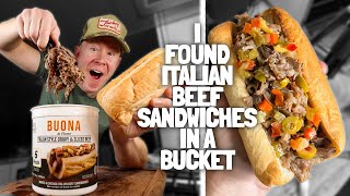 I ate Italian Beef Sandwiches sold in a giant bucket. 🥩🪣