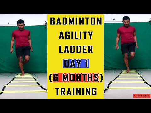 Badminton Agility Ladder Day 1 of 6 Months Training #jsbadmintonacademy