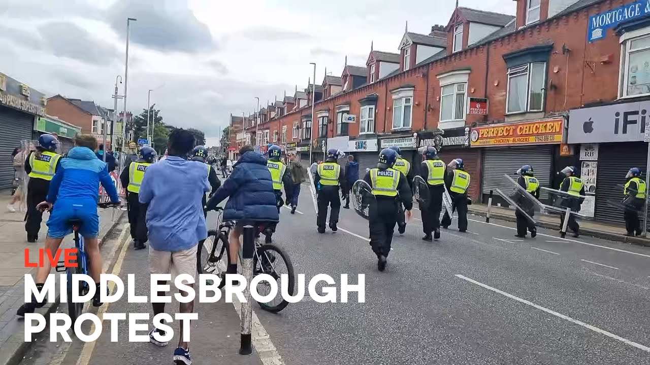Middlesbrough Protest on 4th Aug 2024