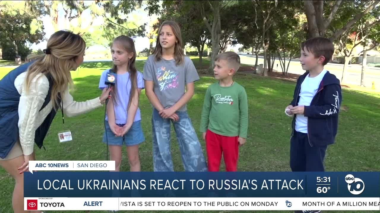 Local Ukrainians react to Russia's attack