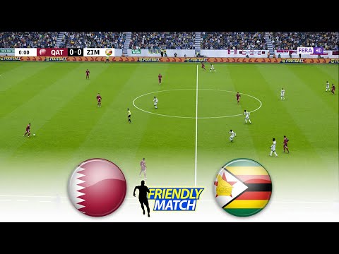 QATAR vs ZIMBABWE Live | International Friendly Match 2025 | 17/11/2025 Simulation PES 2021 Gameplay