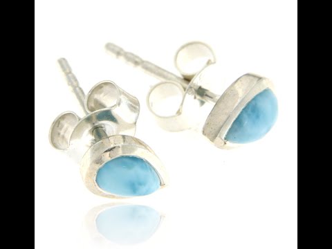 Cercei Argint 925, Piatra Naturala Larimar Para - Rafinament si Calm