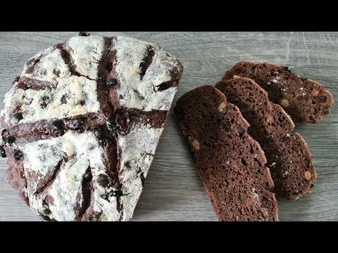 Chocolate sourdough bread with raisins recipe