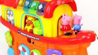 Learn Animals, Numbers, &amp; Colors. VTech Adventure Noah&#39;s Ark Toy with Peppa Pig Toy Learning Video