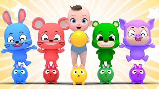 Download lagu 5 Color Monkeys Song! | Five Little Monkeys Jumping On The Bed | Nursery Rhymes | Baby & Kids Songs mp3
