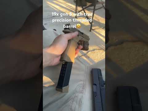 True precision Threaded barrel Glock 19 gen 5 🤭🤭 #glock #pistol #ytshorts #glockperfection